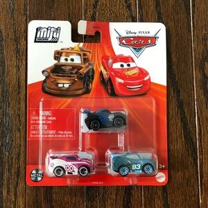 Disney Pixar Cars Mini Racers 3-Pack Jackson Storm, Nick Shift & Flip Dover NEW!